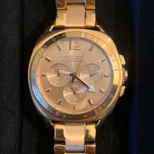 Coach rose gold watch